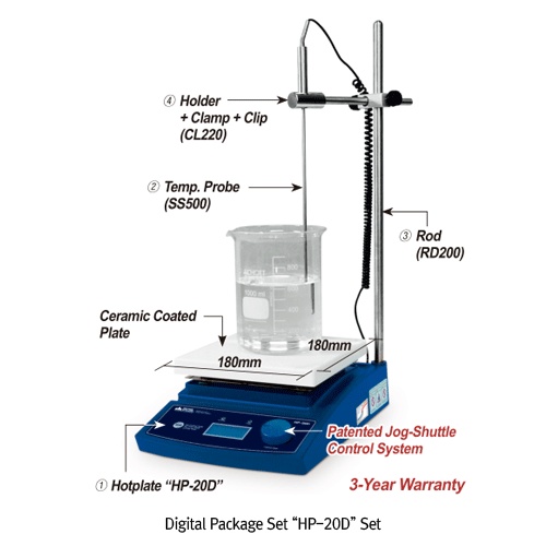 Hotplate Digital Feedback Control, 260X260 HP-30D-Set, 230V DH.WHP03023