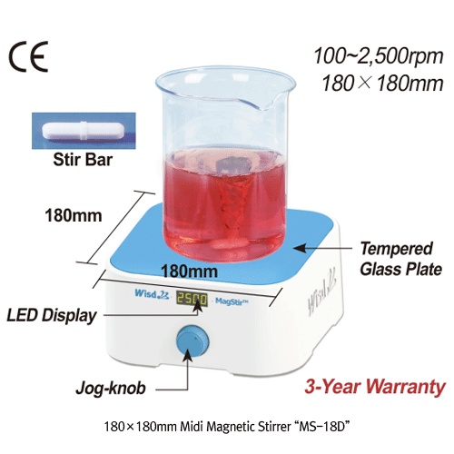 Hi-Quality Digital Magnetic Stirrer Midi 180×180 “MS-18DDH.StiM018DH.StiM018 0