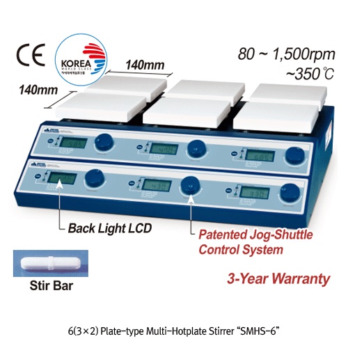 Hotplate Stirrer Multi, 2X3 Position SMHS-6, 230V