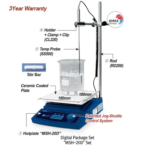 Hotplate Stirrer Digital Control, 260X260 MSH-30D-Set, 230V