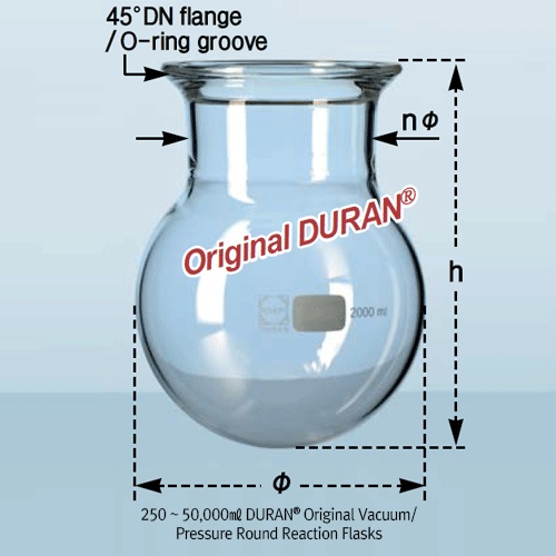 DURAN-glass Vacu./ressure Round React SL.RE2164F